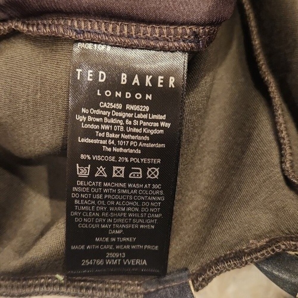 Ted Baker Vveria Relaxed Side Trim Jogger in khaki Ted size 1-US size 4 - Picture 16 of 16